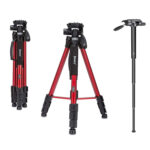 سه پایه دوربین جیماری (Jmary KP-2254 Camera Tripod (Red - تصویر 2