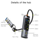 هاب 5 پورت USB/TYPE-C یسیدو YESIDO HB20 5-IN-1 Type-C/USB HUB - تصویر 7