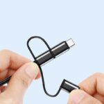 کابل 3 سر لایتنینگ، تایپسی، میکرو به Hdmi یسیدو 4k مدل HM05 طول 1.8 متر - تصویر 3