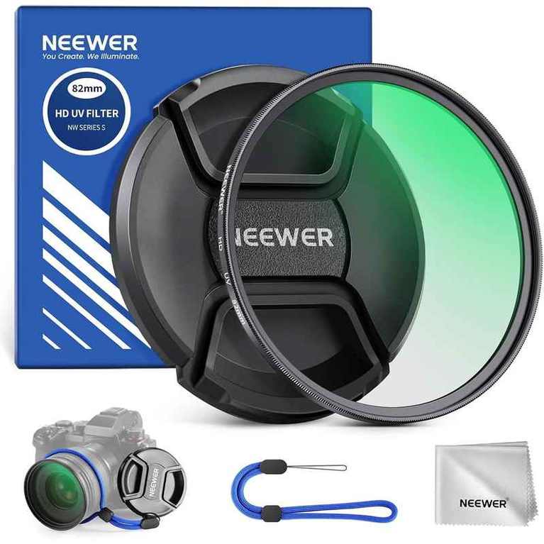 product-695ac99c2235df83-767px-50kb فیلتر و درب لنز نیور NEEWER NW Series S 82mm HD UV Filter With Lens Cap - تصویر 1