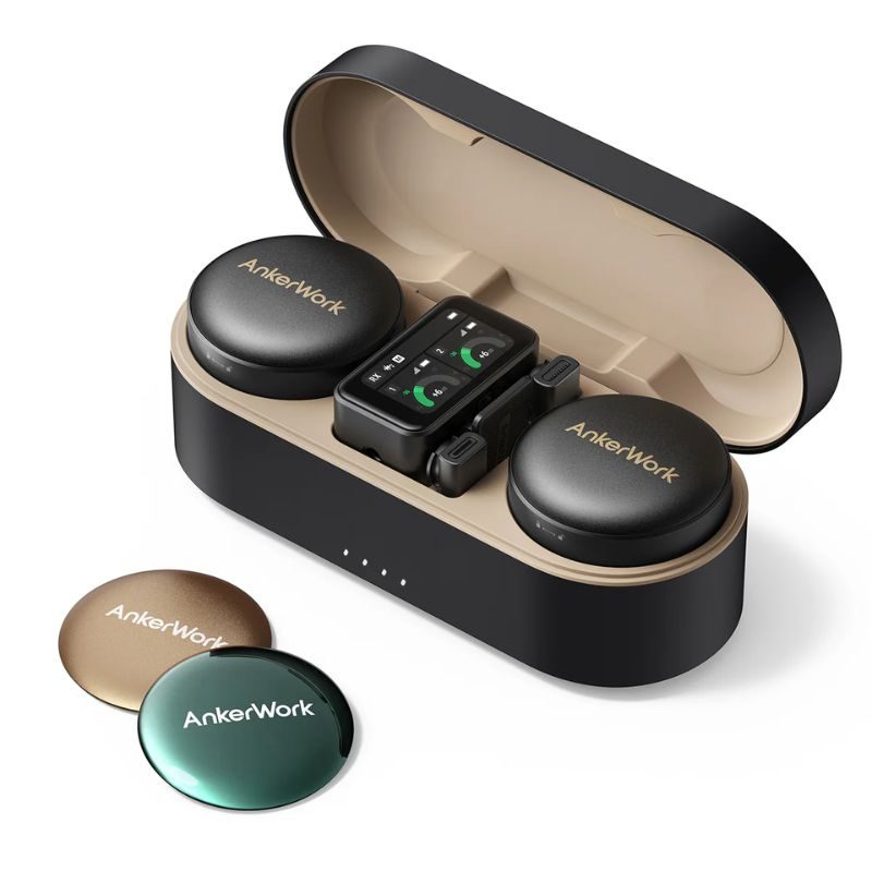 product-903d9dfef8f14340-800px-50kb میکروفون بی سیم انکروورک AnkerWork M650 Wireless Microphone Black - تصویر 1