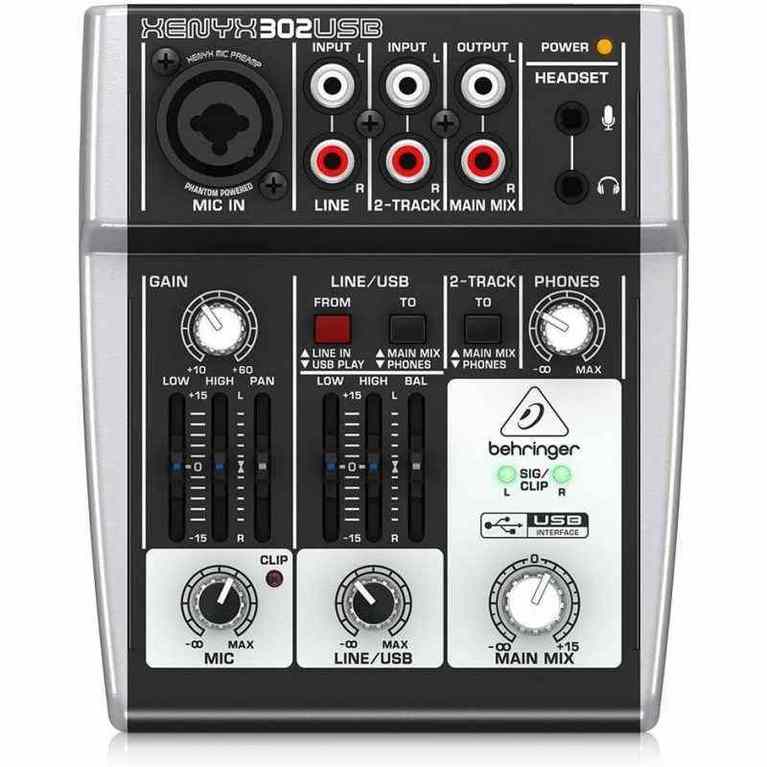 product-bc78b96e9fd3ce86-767px-50kb میکسر بهرینگر Behringer Xenyx 302 USB Mixer - تصویر 1