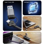هاب 5 پورت USB/TYPE-C یسیدو YESIDO HB20 5-IN-1 Type-C/USB HUB - تصویر 3