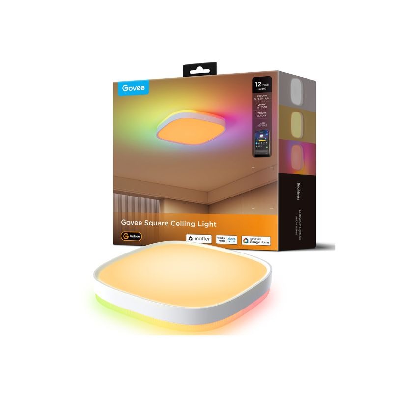 product-cdd5f3cdb8625e57-800px-50kb چراغ سقفی هوشمند 30 سانتی گووی Govee Smart Square Ceiling Light H80A4 - تصویر 1