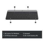 کیبورد و ماوس بی سیم لاجیتک Logitech MK470 Wireless Desktop Keyboard and Mouse - تصویر 2