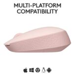 ماوس بی سیم لاجیتک Logitech M171 Wireless Mouse Rose - تصویر 4