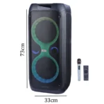 اسپیکر پارتی باکس 80 وات اکسیژن مدل AX-104 دارای پاور بانک - تصویر 4