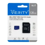 کارت حافظه Microsd 128GB وریتی مدل U3 / 80m به همراه آداپتور - تصویر 2