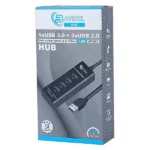 هاب 4 پورت USB 3.0 و BAYBEL USB 2.0 مدل H-93 طول 1.2 متر - تصویر 2