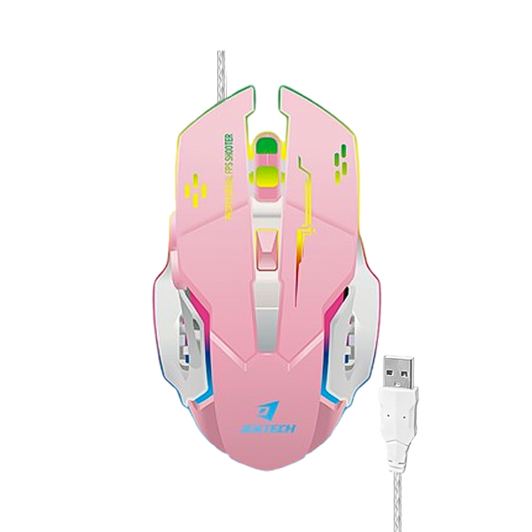 145001393.jpg ماوس مخصوص بازی جرتک مدل JR810 ENERGY رنگ صورتی - تصویر 1