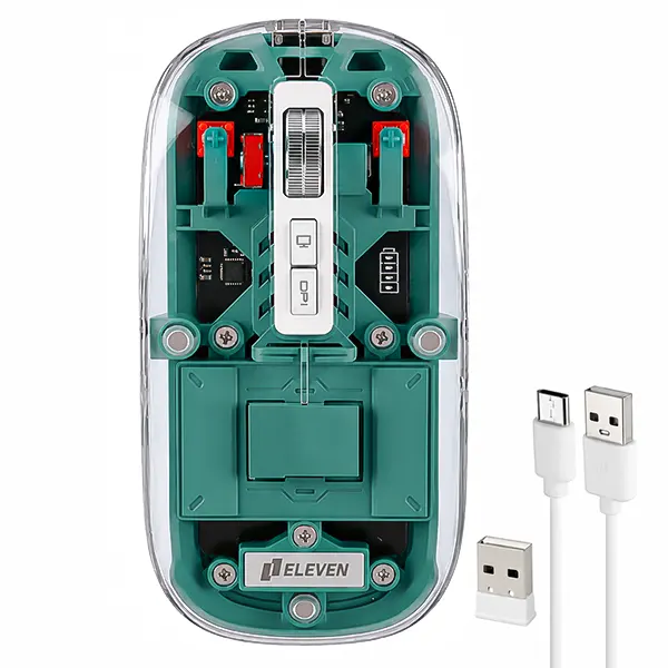 145002510-3.webp ماوس شفاف Bluetooth & wireless سایلنت شارژی ایلون مدل WM912 - تصویر 1