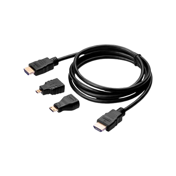 153002381.jpg کابل تبدیل HDMI به 3IN1 Mini/Micro HDMI طول 1.5 متر - تصویر 1