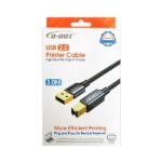 کابل پرینتر USB کانکتور فلزی دی نت طول 3 متر - تصویر 2
