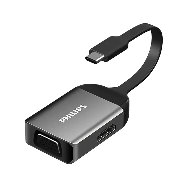 153007308-1.webp تبدیل کمبو تایپ سی به HDMI و VGA فیلیپس مدل SWR1607AM/93 - تصویر 1