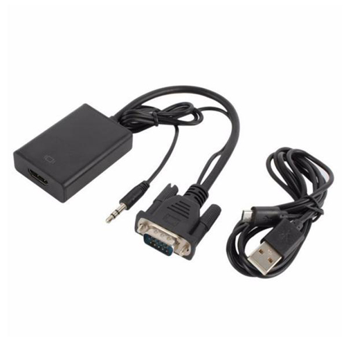 Behiranpc-VGA-to-HDMI-Cable.jpg تبدیل VGA به HDMI برق دار مدل 137 - تصویر 1