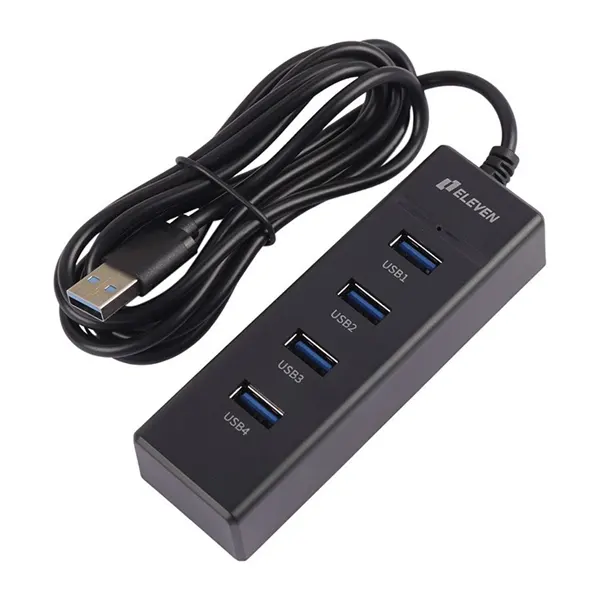H201-HUB-117-3.webp هاب 4 پورت USB 2.0 ایلون مدل H201 طول 1.2 متر - تصویر 1