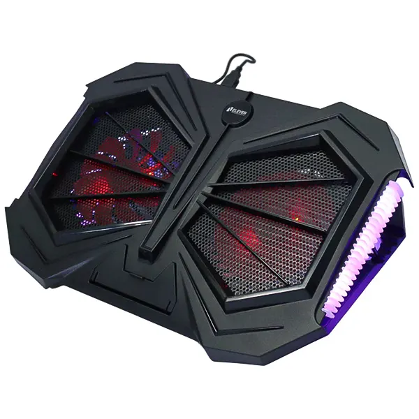N704-coolingpad-120-.webp پایه خنک کننده 2 فن لپ تاپ RGB ایلون مدل N707 - تصویر 1