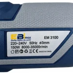 فرز انگشتی دیمردار 3 میلی‌متری 150 وات ابی مکس مدل EM3100 بسته 95 عددی