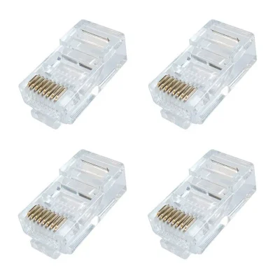 کانکتور شبکه cat5 مدل RJ45 بسته 4 عددی
