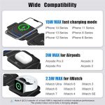 شارژر بی سیم سه کاره VICHYIE Wireless Charger 3 in 1 with Travel Case Portable - تصویر 4