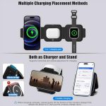 شارژر بی سیم سه کاره VICHYIE Wireless Charger 3 in 1 with Travel Case Portable - تصویر 6