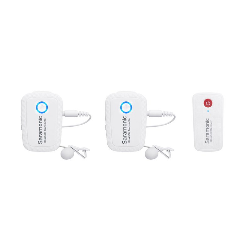 product-bb153a90d7ef501c-800px-50kb-1 میکروفن بی سیم سارامونیک Saramonic Blink500 B2W wireless microphone / white - تصویر 1