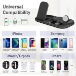 شارژر بی سیم چهار کاره XVersion 4 in 1 Wireless Fast Induction Charger Station - تصویر 5