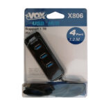 هاب X-VOX USB2.0 مدل x-806 چهار پورت کابل 1.4 متر - تصویر 4